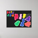 Amoebas in the Microbes Stretched Canvas Print