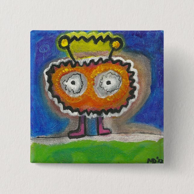Amoebawoman button (Front)