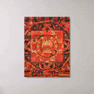 Amogapasha Mandala Thangka Canvas Print