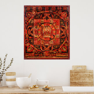 Amogapasha Mandala Thangka Poster