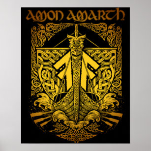 Amon Amarth Retro-Style Fan Art Design Poster