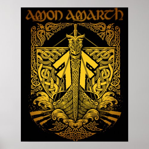 Amon Amarth Retro_Style Fan Art Design Poster