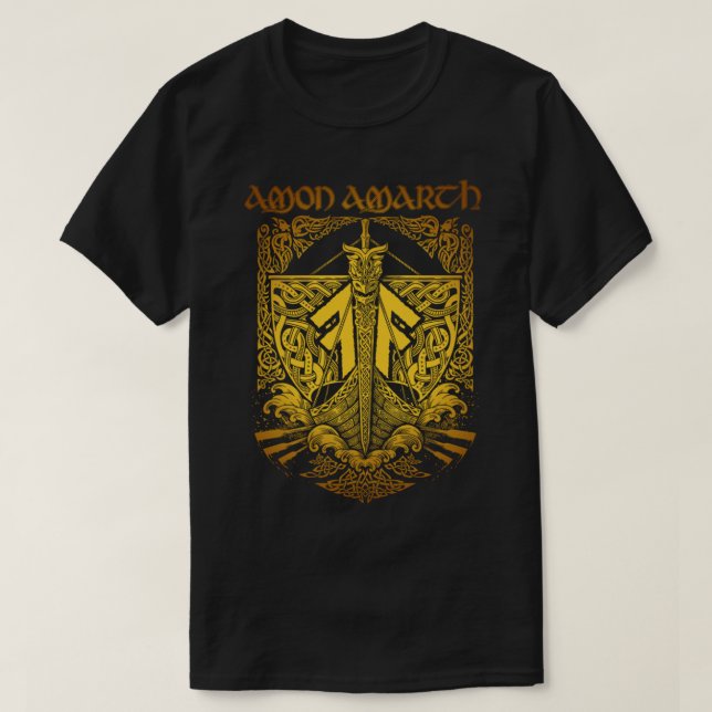 Amon Amarth Retro-Style Fan Art Design T-Shirt (Design Front)