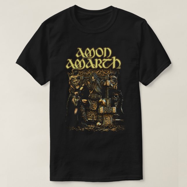 Amon Amarth Thor Band Logo Official T-Shirt (Design Front)
