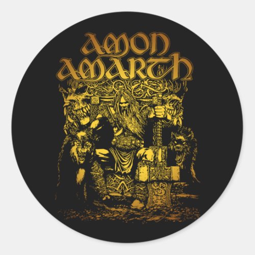 Amon Amarth Top Music Lover Fan Gift Classic Round Sticker