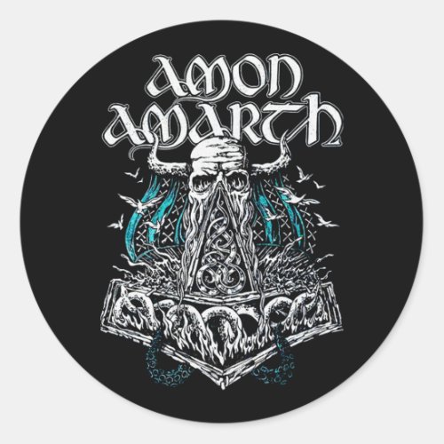Amon Amarth Vintage Style Design Classic Round Sticker