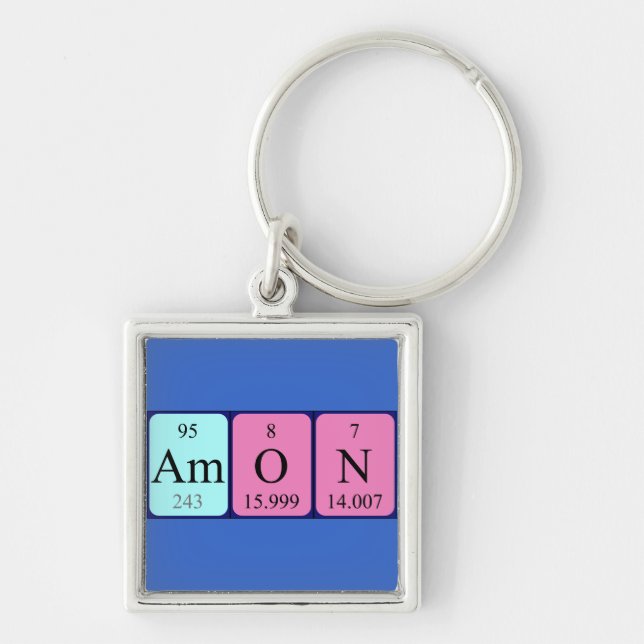 Amon periodic table name keyring (Front)
