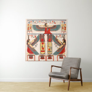Amon Ra Sun God Blessings - Egyptian Pharaoh Tapestry