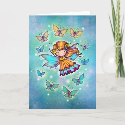 Among Butterflies Sweet Fairy by Molly Harrison Card
