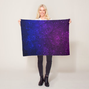 Among Stars in the Blue and Purple Galaxy Fleece Blanket