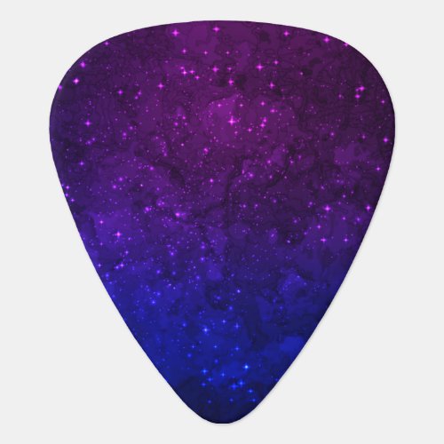 Among Stars in the Blue and Purple Galaxy Guitar Pick