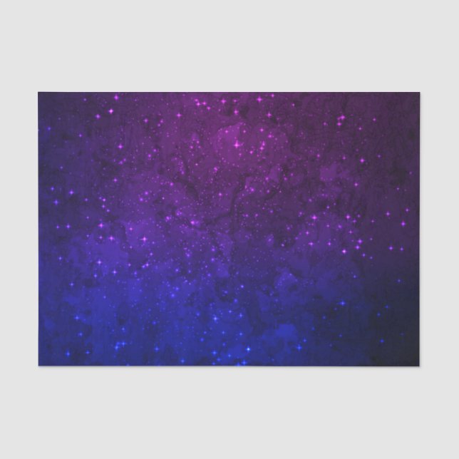 Among Stars in the Blue and Purple Galaxy Tissue Paper (Front)