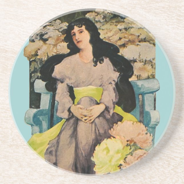 Among the Chrysanthemums Drink Coaster (Front)