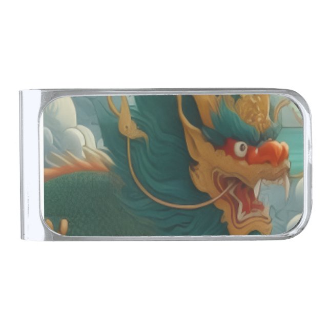 Among the Clouds Silver Finish Money Clip (Front)