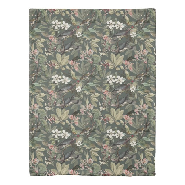 Among The Honeysuckle Duvet Cover (Back)