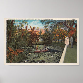 Among the Lillies and Palms of Florida Poster