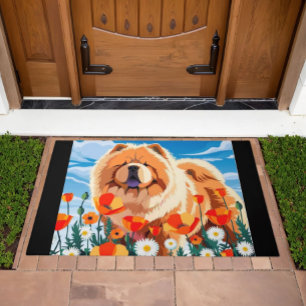 AMONG THE POPPIES Chow Doormat