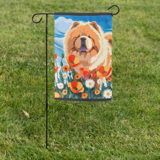 AMONG THE POPPIES Chow House Flag