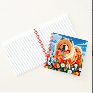 AMONG THE POPPIES Chow  Notebook