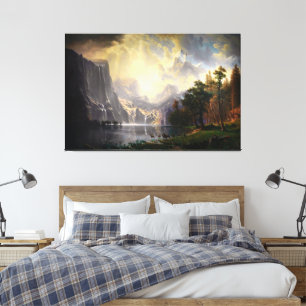 Among the Sierra Nevada by Albert Bierstadt  Canvas Print