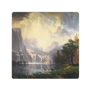 Among the Sierra Nevada by Albert Bierstadt Metal Print