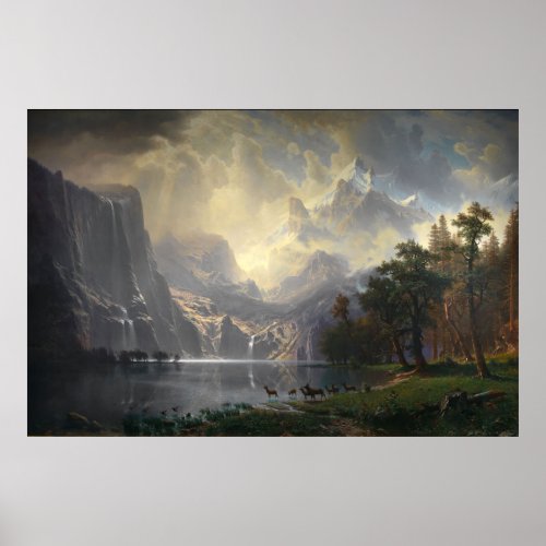 Among The Sierra Nevada By Albert Bierstadt Poster