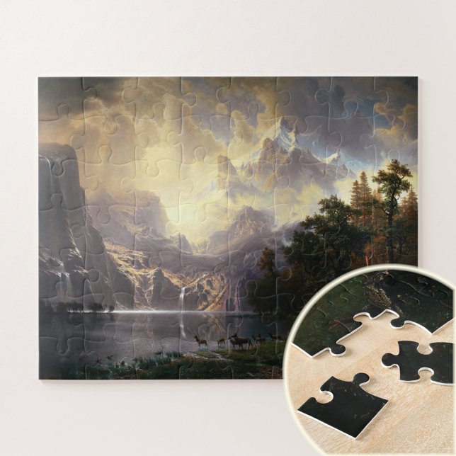 Among the Sierra Nevada, California, Bierstadt Art Jigsaw Puzzle (Creator Uploaded)