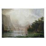 Among the Sierra Nevada Mountains by Bierstadt Cloth Placemat