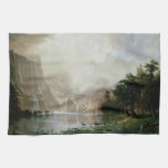 Among the Sierra Nevada Mountains by Bierstadt Kitchen Towel