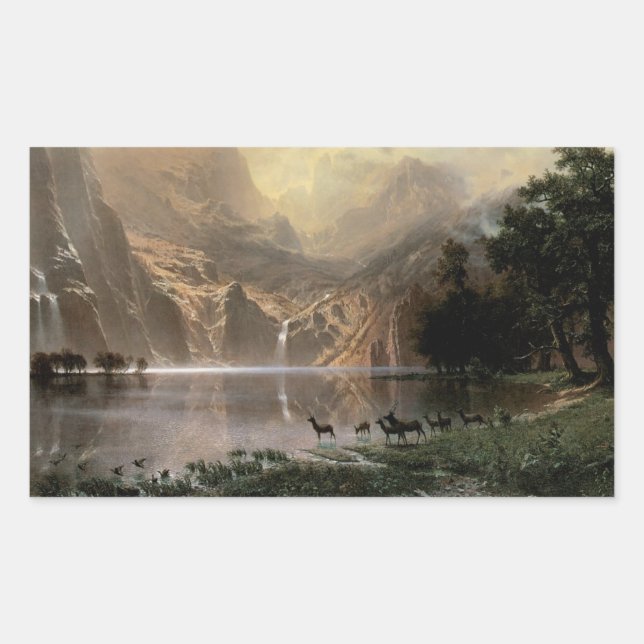 Among the Sierra Nevada Mountains Rectangular Sticker (Front)