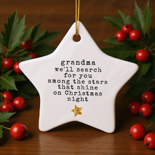 Among the Stars Memorial Loving Memory Ceramic Ornament