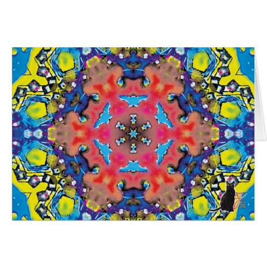 Amonium Kaleidoscope Greeting Card (Front Horizontal)