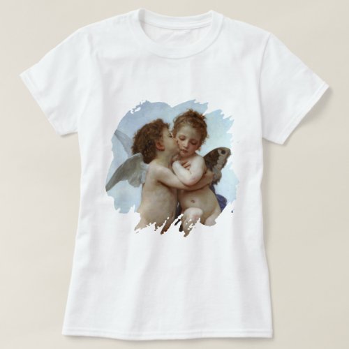 Amor and Psyche as Children Angels First Kiss T_Shirt