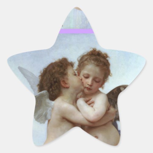 Amor and Psyche as Children Wedding Party Star Star Sticker