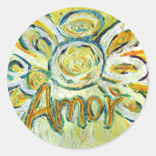 Amor Angel Inspirational Word Art Custom Stickers