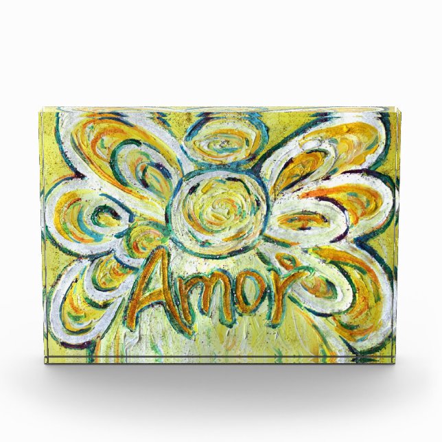 Amor Angel Word Art Custom Award Paperweights (Front)