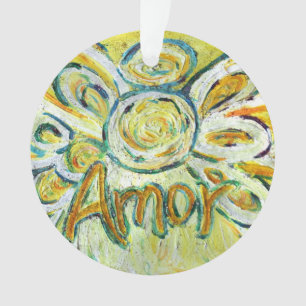 Amor Angel Word (Spanish "Love") Holiday Ornament