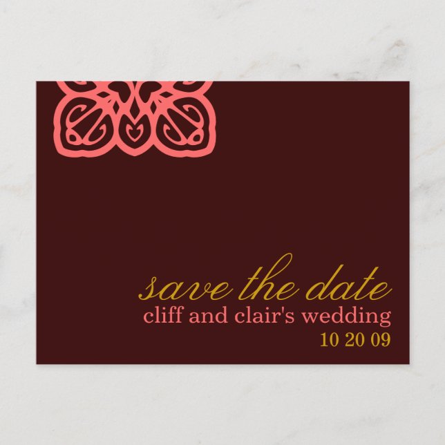Amor  Customizable Save the Date Invitations (Front)