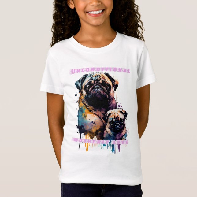 Amor de madre pug - Amor maternal incondicional T-Shirt (Front)