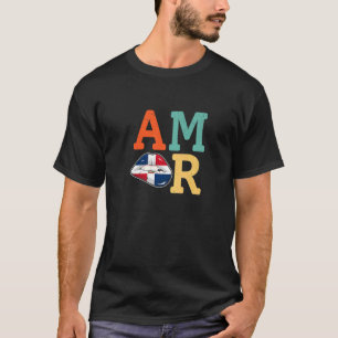 Amor Dominican Rep Woman flag lips T-Shirt