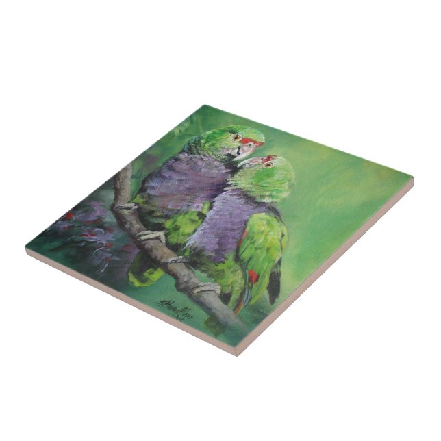 Amor dos Roxinhos Ceramic Tile (Side)