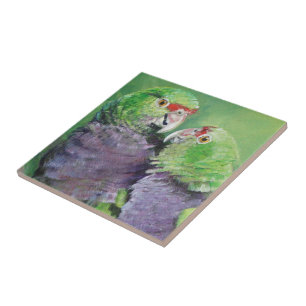 Amor dos Roxinhos (detail) Ceramic Tile