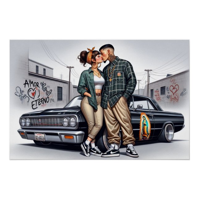 Amor Eterno Cholo Love Couple Poster (Front)