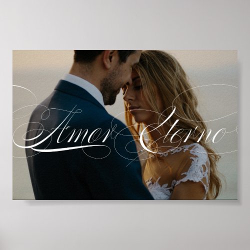 Amor Eterno Spanish Love Couple Newlywed Photo Poster