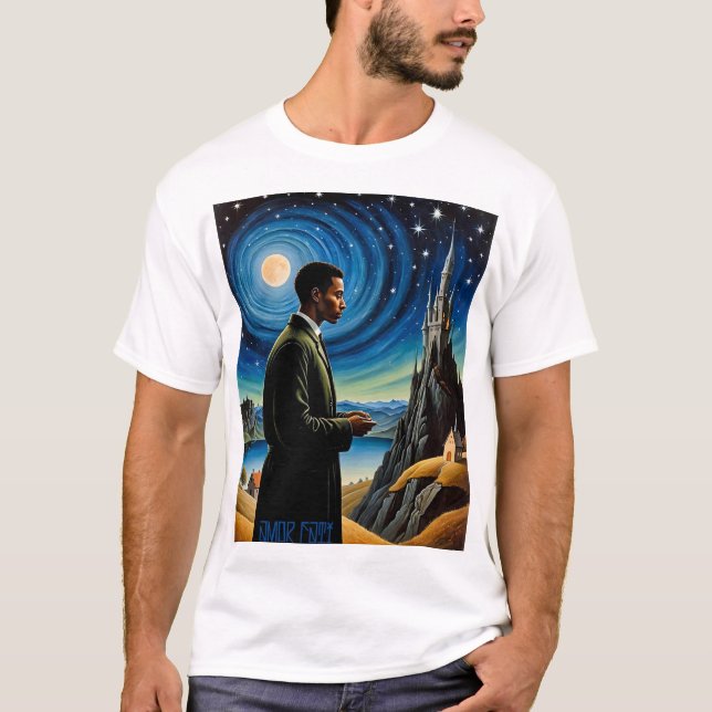 Amor Fati Cosmic Reflection Inspirational T-Shirt (Front)