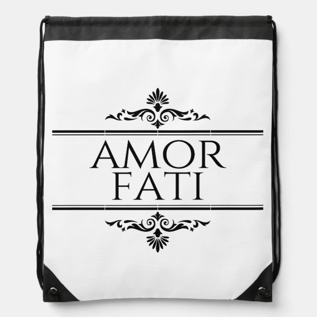 Amor Fati Drawstring Bag (Front)