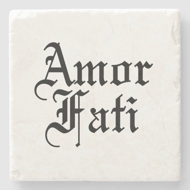 Amor Fati - Love Of Fate Stone Coaster (Front)