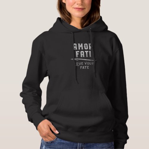 Amor Fati Love Your Fate Stoic  Distressed Stoicis Hoodie