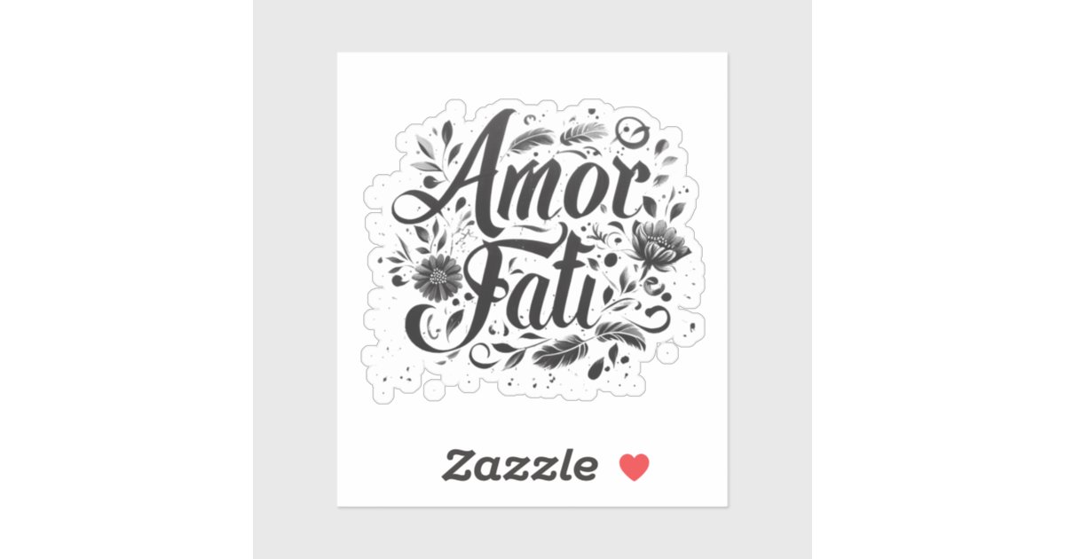 Amor Fati - Black - Amor Fati - Sticker