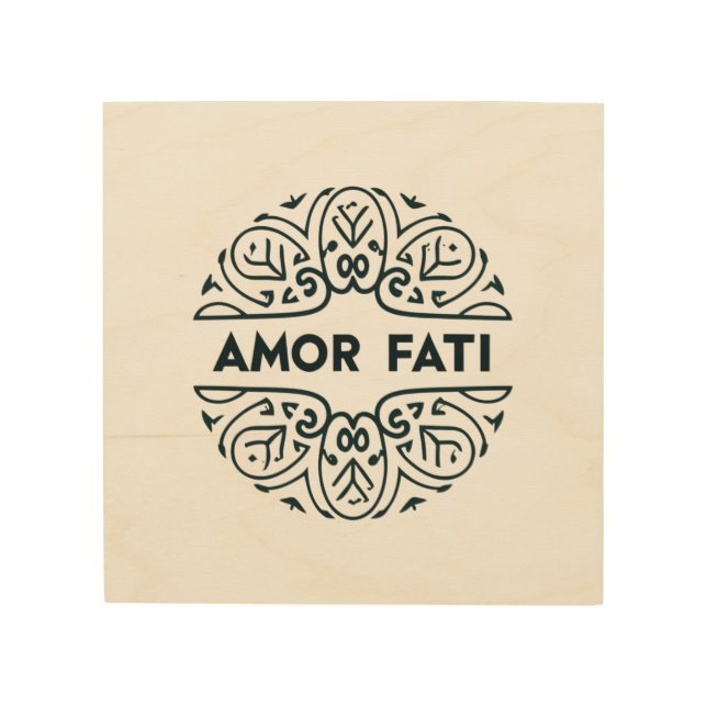 AMOR FATI STOIC REMIND WOOD WALL ART (Front)